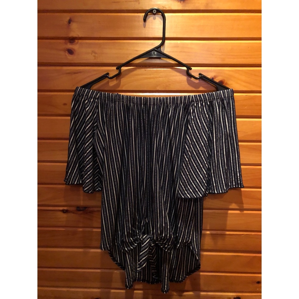 Striped Off the Shoulder Top